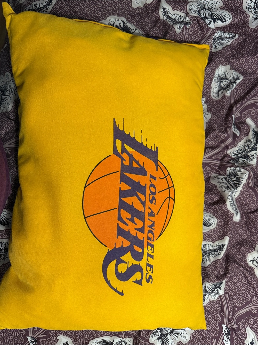 Los Angeles Lakers Yellow Logo Pillow